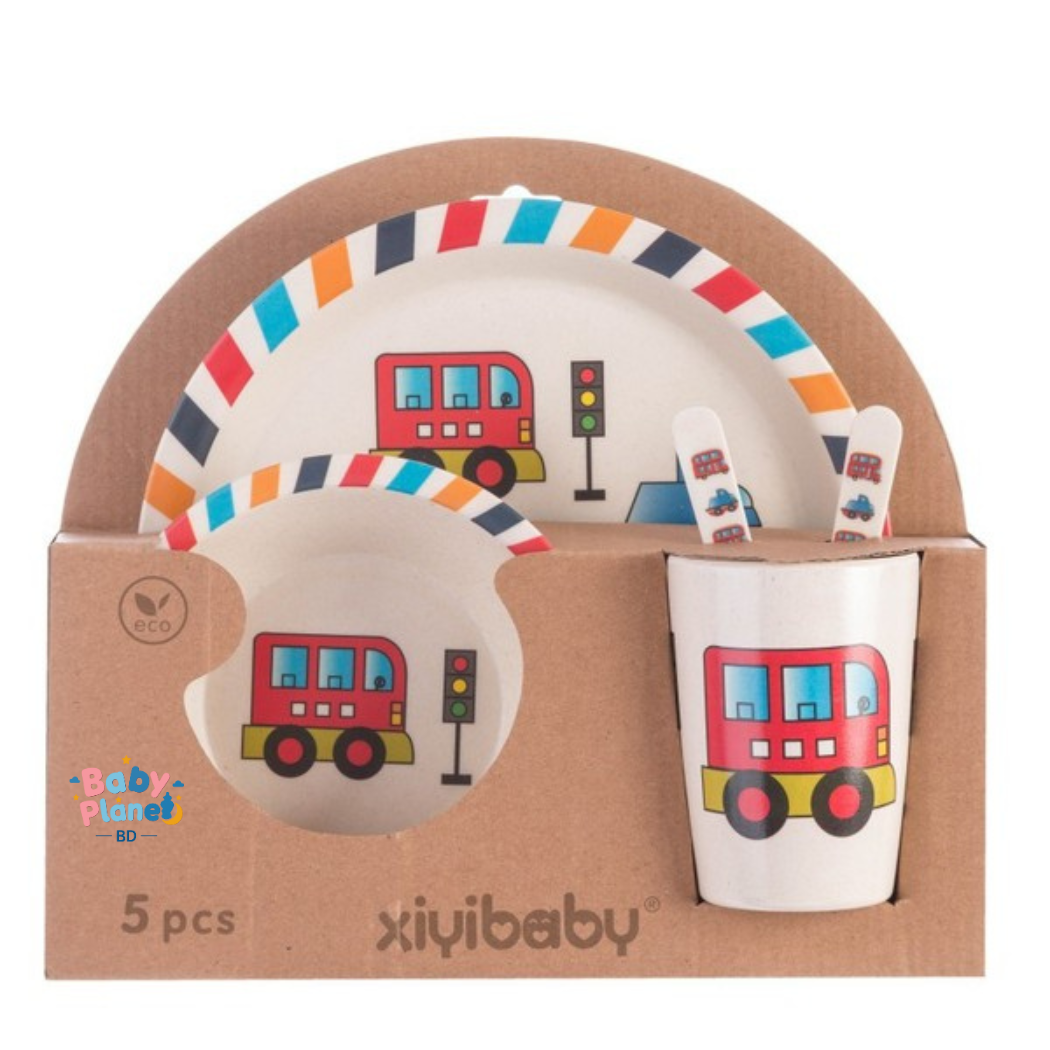 Bamboo Fiber Kid's Tableware Set