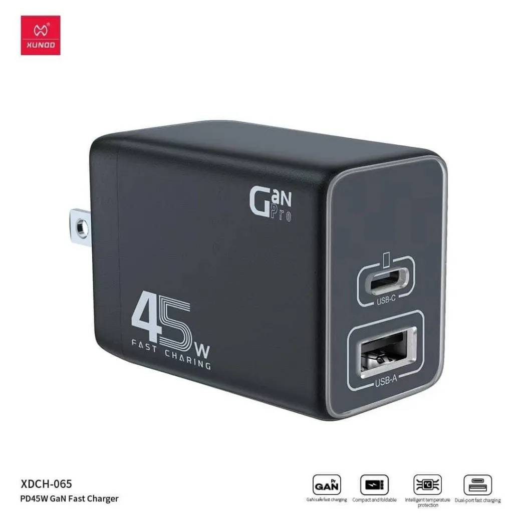 XUNDD XDCH-065 45W GaN Fast Charger Power Adapter XUNDD XDCH-065 45W GaN Fast Charger Power Adapter