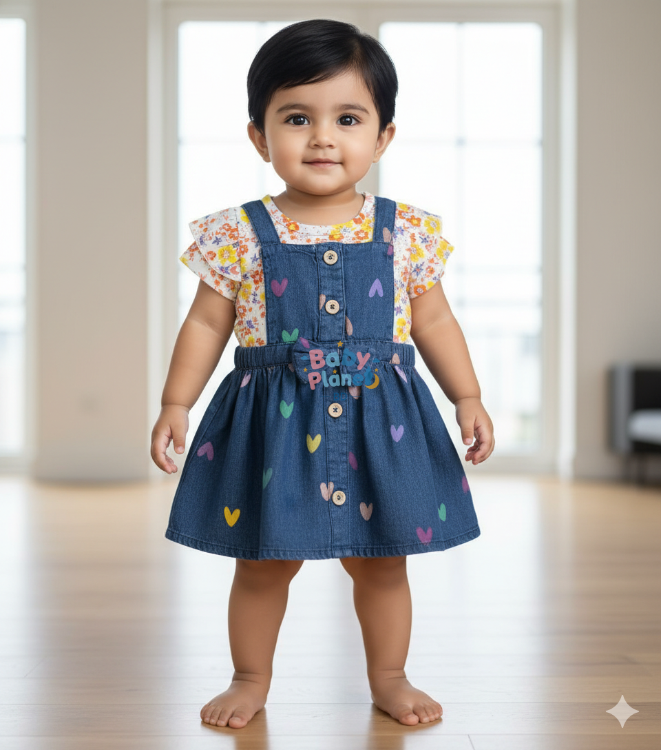 Soft Printed Knitted Girl Romper