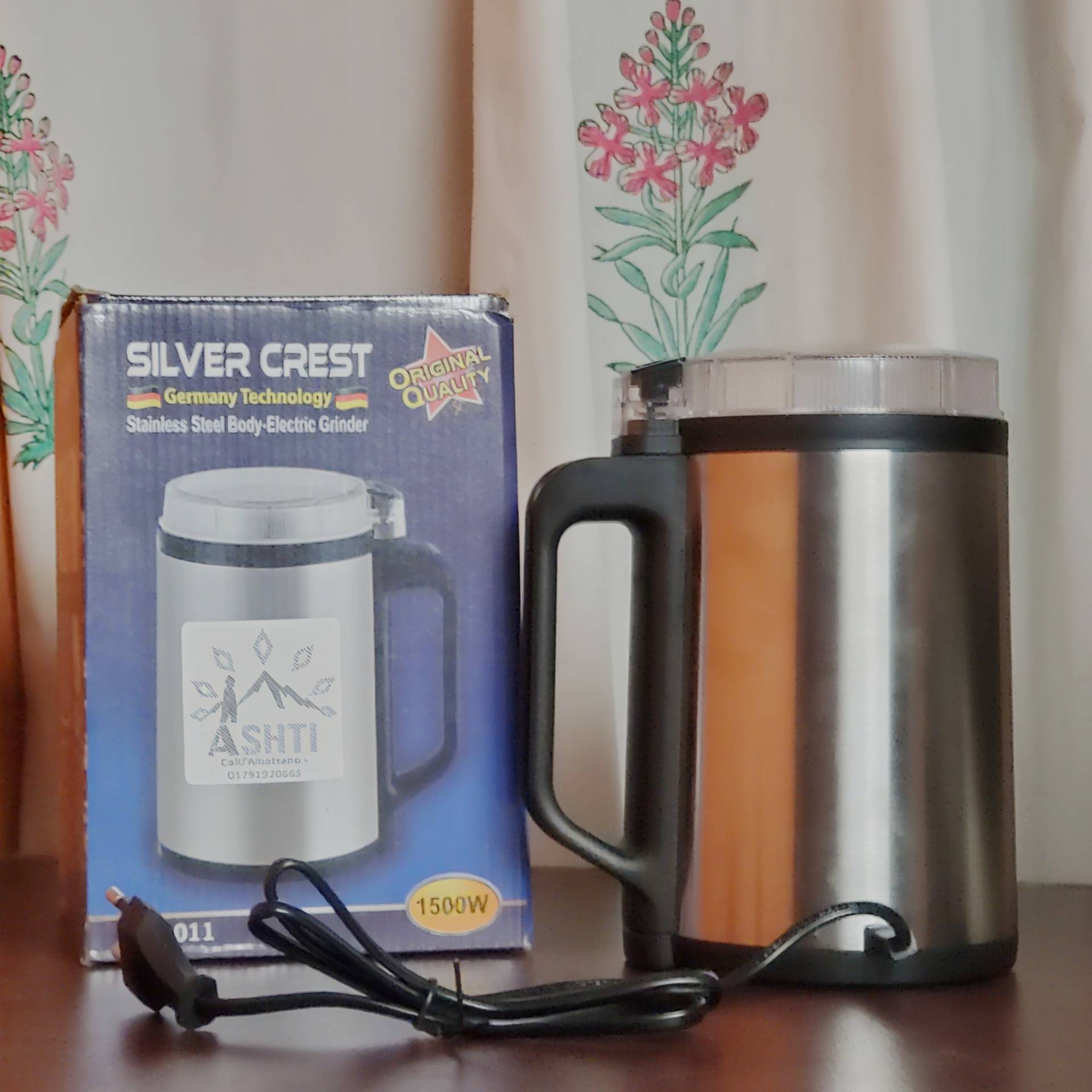 Silver Crest Stainless Steel Electric Mini Grinder 1500 Watt