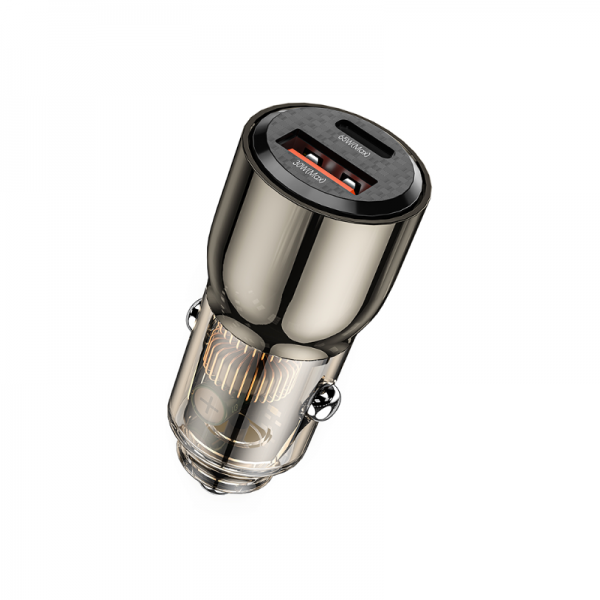 WIWU WI-QC012 95W PD+QC Kirsite Geek Fast Car Charger with USB and Type-C WIWU WI-QC012 95W PD+QC Kirsite Geek Fast Car Charger with USB and Type-C