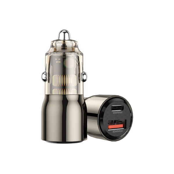 WIWU WI-QC012 95W PD+QC Kirsite Geek Fast Car Charger with USB and Type-C WIWU WI-QC012 95W PD+QC Kirsite Geek Fast Car Charger with USB and Type-C