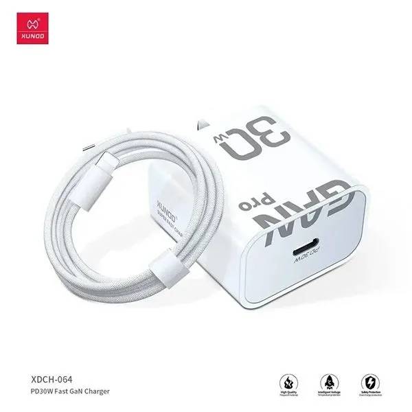 XUNDD XDCH-064 30W GaN Pro Fast Charger with USB-C to Lightning Cable